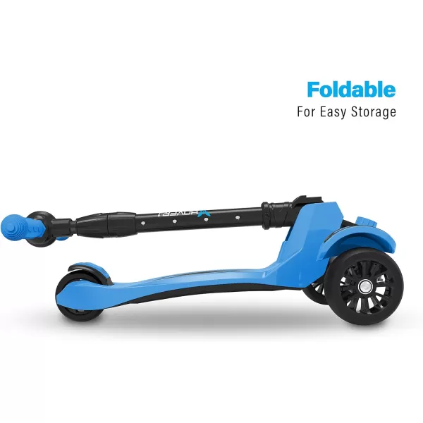 Hover-1 Vivid Folding Kick Scooter for Kids  | Features Lean-to-Turn Axle, Solid PU Tires &amp; Slim-Design, 110 LB Max Load Capacity, Safe