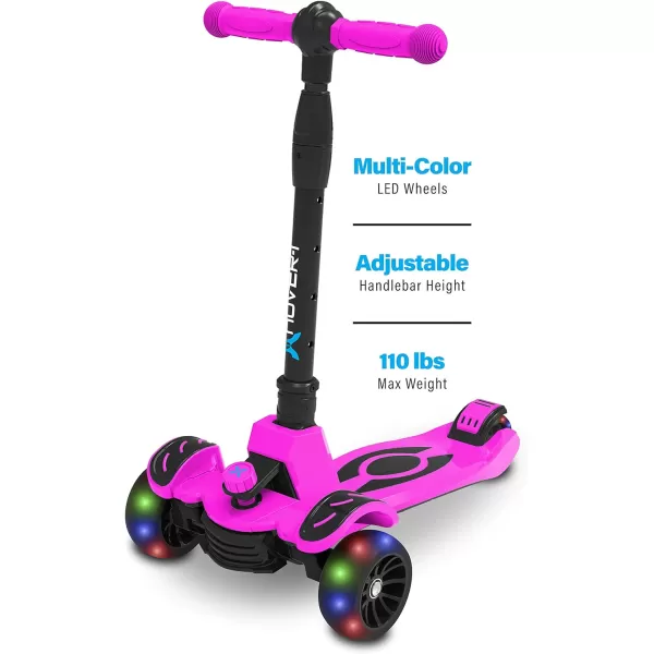 Hover-1 Vivid Folding Kick Scooter for Kids  | Features Lean-to-Turn Axle, Solid PU Tires &amp; Slim-Design, 110 LB Max Load Capacity, Safe