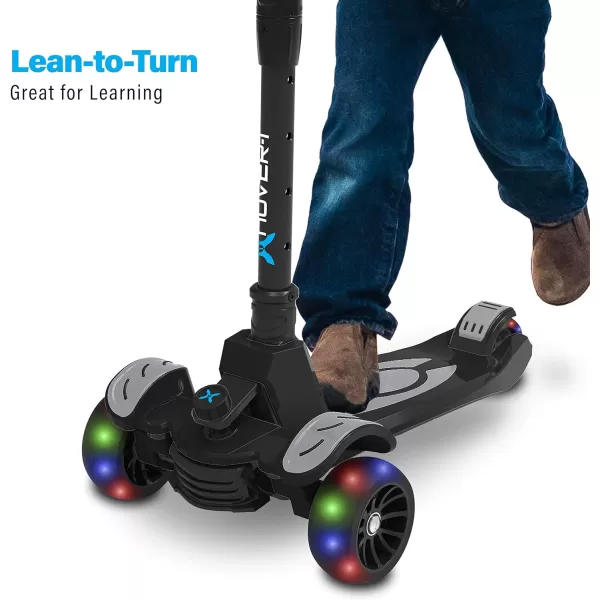 Hover-1 Vivid Folding Kick Scooter for Kids  | Features Lean-to-Turn Axle, Solid PU Tires &amp; Slim-Design, 110 LB Max Load Capacity, Safe