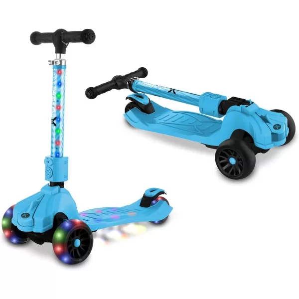 Hover-1 Ziggy Folding Kick Scooter for Kids  | Features Lean-to-Turn Axle, Solid PU Tires &amp; Slim-Design, 110 LB Max Load Capacity, Safe