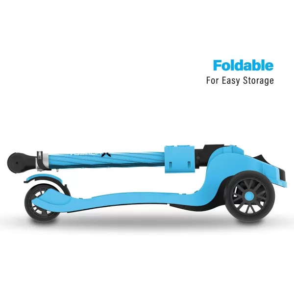 Hover-1 Ziggy Folding Kick Scooter for Kids  | Features Lean-to-Turn Axle, Solid PU Tires &amp; Slim-Design, 110 LB Max Load Capacity, Safe