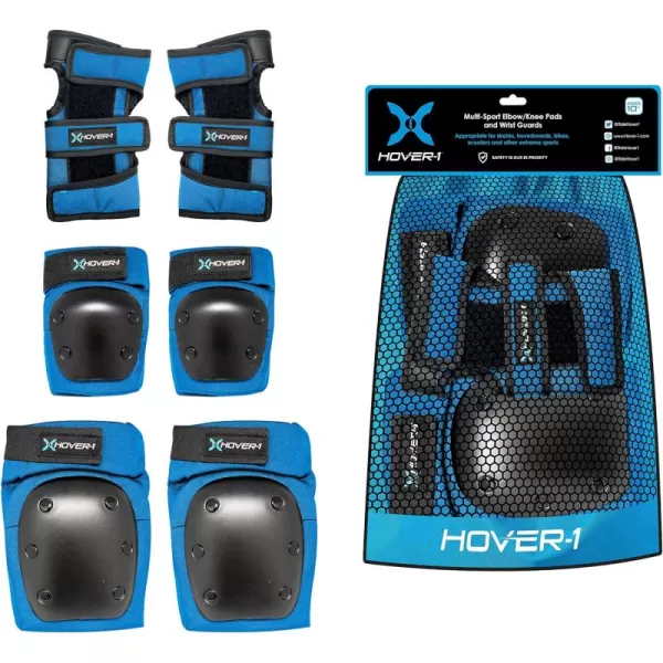 Hover-1 Protective Elbow Pads, Knee Pads, Wrist Guards, Padded Shorts, Tank Top, T-Shirt - Hard PP Shells for Impact Resistance &amp; EVA Foam Protective Padding for Skating, Hoverboards, E-Scooters