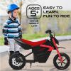 imageHover1 My First Dirt Bike for Kids  300W Motor 9MPH Max Speed 9 Mile Range 12 OffRoad Tires 120LB Max Weight Twist Grip Throttle ampamp Rear Disc Brake Electric Dirt Bike for Kids Ages 5 YearsBlack