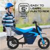 imageHover1 My First Dirt Bike for Kids  300W Motor 9MPH Max Speed 9 Mile Range 12 OffRoad Tires 120LB Max Weight Twist Grip Throttle ampamp Rear Disc Brake Electric Dirt Bike for Kids Ages 5 YearsBlue