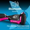 imageHover1 Chrome Electric Hoverboard  6MPH Top Speed 6 Mile Range 45HR FullCharge BuiltIn Bluetooth Speaker Rider Modes Beginner to ExpertPink