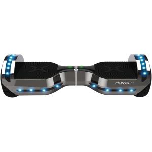 imageHover1 Chrome Electric Hoverboard  6MPH Top Speed 6 Mile Range 45HR FullCharge BuiltIn Bluetooth Speaker Rider Modes Beginner to ExpertGun Metal