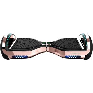 imageHover1 Chrome Electric Hoverboard  6MPH Top Speed 6 Mile Range 45HR FullCharge BuiltIn Bluetooth Speaker Rider Modes Beginner to ExpertRose Gold