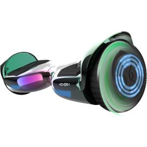imageHover1 Helix Electric Hoverboard  7MPH Top Speed 4 Mile Range 6HR FullCharge BuiltIn Bluetooth Speaker Rider Modes Beginner to ExpertIridescent