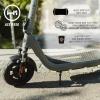imageH1 Pro Series Ace R350R450 Foldable Electric Scooter with 350W450W Brushless Motor 155 to 20 mph Max Speed 10 SelfSealing Tubeless Tires and 185 to 256 Mile RangeGrey