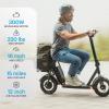 imageHover1 Alpha Cargo Foldable Electric Scooter with 300W Brushless Motor 16 mph Max Speed 12 Tires and 15 Mile Range Commuter Scooter for Adults ampamp TeensJet Black