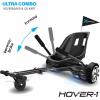 imageHover1 Ultra Electric Hoverboard Go Kart Combo  7MPH Top Speed 4HR Full Charge HandOperated Rear Wheel Control Adjustable Frame Easy Installation Self Balancing Hoverboard with Seat Attachment