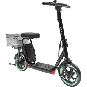imageHover1 Alpha Cargo Foldable Electric Scooter with 300W Brushless Motor 16 mph Max Speed 12 Tires and 15 Mile Range Commuter Scooter for Adults ampamp TeensJet Black