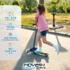 imageHover1 Chroma Folding Kick Scooter for Kids with Multicolor Wheel Lights 3 Front Wheels Rear Foot Brake and 110 LB Weight CapacityBlack