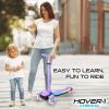 imageHover1 Chroma Folding Kick Scooter for Kids with Multicolor Wheel Lights 3 Front Wheels Rear Foot Brake and 110 LB Weight CapacityPurple