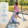 imageHover1 Chroma Folding Kick Scooter for Kids with Multicolor Wheel Lights 3 Front Wheels Rear Foot Brake and 110 LB Weight CapacityPurple