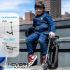 imageHover1 Lunar Kids Folding Kick Scooter with ColorChanging LED Light Up Wheels Foot Brake Adjustable Height Handle and Light Weight DesignBlack