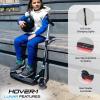 imageHover1 Lunar Kids Folding Kick Scooter with ColorChanging LED Light Up Wheels Foot Brake Adjustable Height Handle and Light Weight DesignBlack