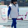 imageHover1 Lunar Kids Folding Kick Scooter with ColorChanging LED Light Up Wheels Foot Brake Adjustable Height Handle and Light Weight DesignPink