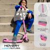 imageHover1 Lunar Kids Folding Kick Scooter with ColorChanging LED Light Up Wheels Foot Brake Adjustable Height Handle and Light Weight DesignPink