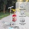imageHover1 Scout Folding Kick Scooter for Kids with Multicolor Wheel Lights 48 Front Wheels Rear Foot Brake and 110 LB Weight CapacityGray