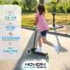 imageHover1 Solaris Kick Scooter with Multicolor Wheel Lights 45 Front Wheels Rear Foot Brake and 110 Pound Weight CapacityBlack