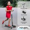 imageHover1 Solaris Kick Scooter with Multicolor Wheel Lights 45 Front Wheels Rear Foot Brake and 110 Pound Weight CapacityBlack