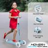 imageHover1 Solaris Kick Scooter with Multicolor Wheel Lights 45 Front Wheels Rear Foot Brake and 110 Pound Weight CapacityBlue