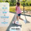 imageHover1 Solaris Kick Scooter with Multicolor Wheel Lights 45 Front Wheels Rear Foot Brake and 110 Pound Weight CapacityPink