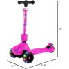 imageHover1 Ziggy Folding Kick Scooter for Kids 5 Year Old  Features LeantoTurn Axle Solid PU Tires ampamp SlimDesign 110 LB Max Load Capacity SafePink