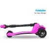 imageHover1 Ziggy Folding Kick Scooter for Kids 5 Year Old  Features LeantoTurn Axle Solid PU Tires ampamp SlimDesign 110 LB Max Load Capacity SafePink