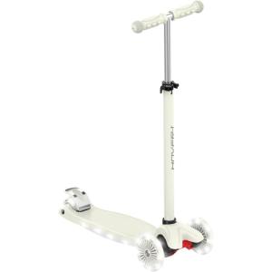 imageHover1 Scout Folding Kick Scooter for Kids with Multicolor Wheel Lights 48 Front Wheels Rear Foot Brake and 110 LB Weight CapacityWhite