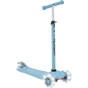 imageHover1 Solaris Kick Scooter with Multicolor Wheel Lights 45 Front Wheels Rear Foot Brake and 110 Pound Weight CapacityBlue