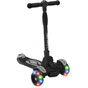 imageHover1 Vivid Folding Kick Scooter for Kids 5 Year Old  Features LeantoTurn Axle Solid PU Tires ampamp SlimDesign 110 LB Max Load Capacity Safeblack