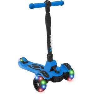 imageHover1 Vivid Folding Kick Scooter for Kids 5 Year Old  Features LeantoTurn Axle Solid PU Tires ampamp SlimDesign 110 LB Max Load Capacity Safeblue