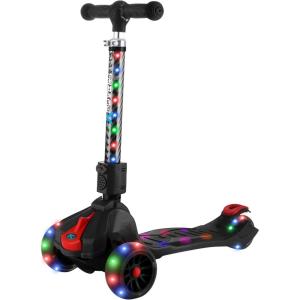 imageHover1 Ziggy Folding Kick Scooter for Kids 5 Year Old  Features LeantoTurn Axle Solid PU Tires ampamp SlimDesign 110 LB Max Load Capacity SafeBlack