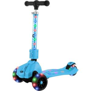 imageHover1 Ziggy Folding Kick Scooter for Kids 5 Year Old  Features LeantoTurn Axle Solid PU Tires ampamp SlimDesign 110 LB Max Load Capacity SafeBlue