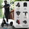 imageHover1 Helios Electric Folding Scooter 18 MPH Top Speed 24 Mile Range 500 Watts Max Power 10 Pneumatic Tires Rear Disc Brakes and Dual Front SuspensionGray