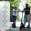 imageHover1 Helios Electric Folding Scooter 18 MPH Top Speed 24 Mile Range 500 Watts Max Power 10 Pneumatic Tires Rear Disc Brakes and Dual Front SuspensionBlue