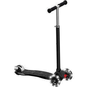 imageHover1 Sunbeam Kick Scooter with Multicolor Wheel Lights 45 Front Wheels Rear Foot Brake and 110 Pound Weight CapacityBlack