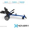 imageHover1 Falcon1 Buggy Attachment  Turbo LED Lights Compatible with All 65quot ampamp 8quot Hoverboards HandOperated Rear Wheel Control Adjustable Frame Easy InstallBlue