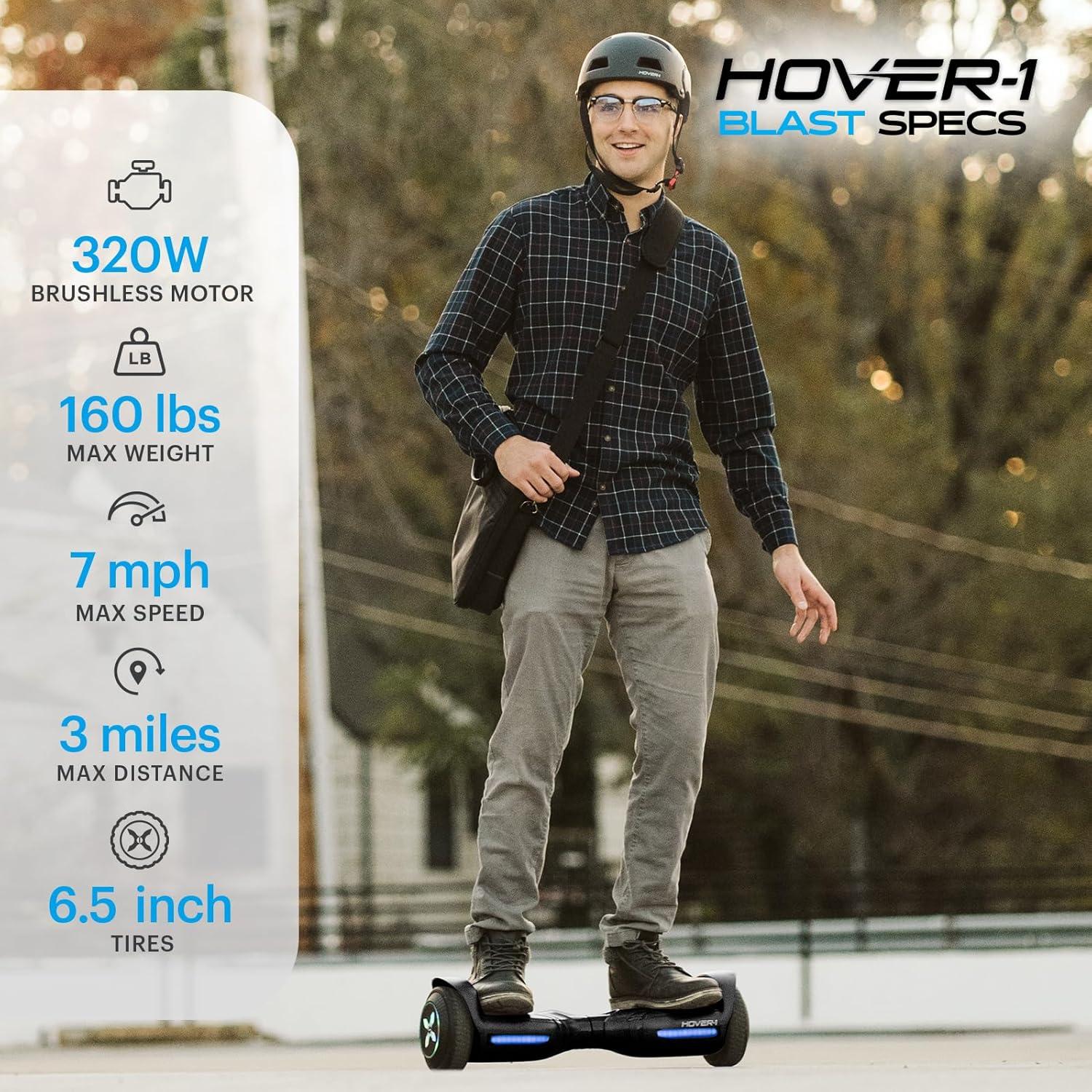 imageHover1 Blast Electric Self Balancing Scooter with 65 Tires Dual 160W Motors 7 mph Max Speed and 3 Miles Max RangePink