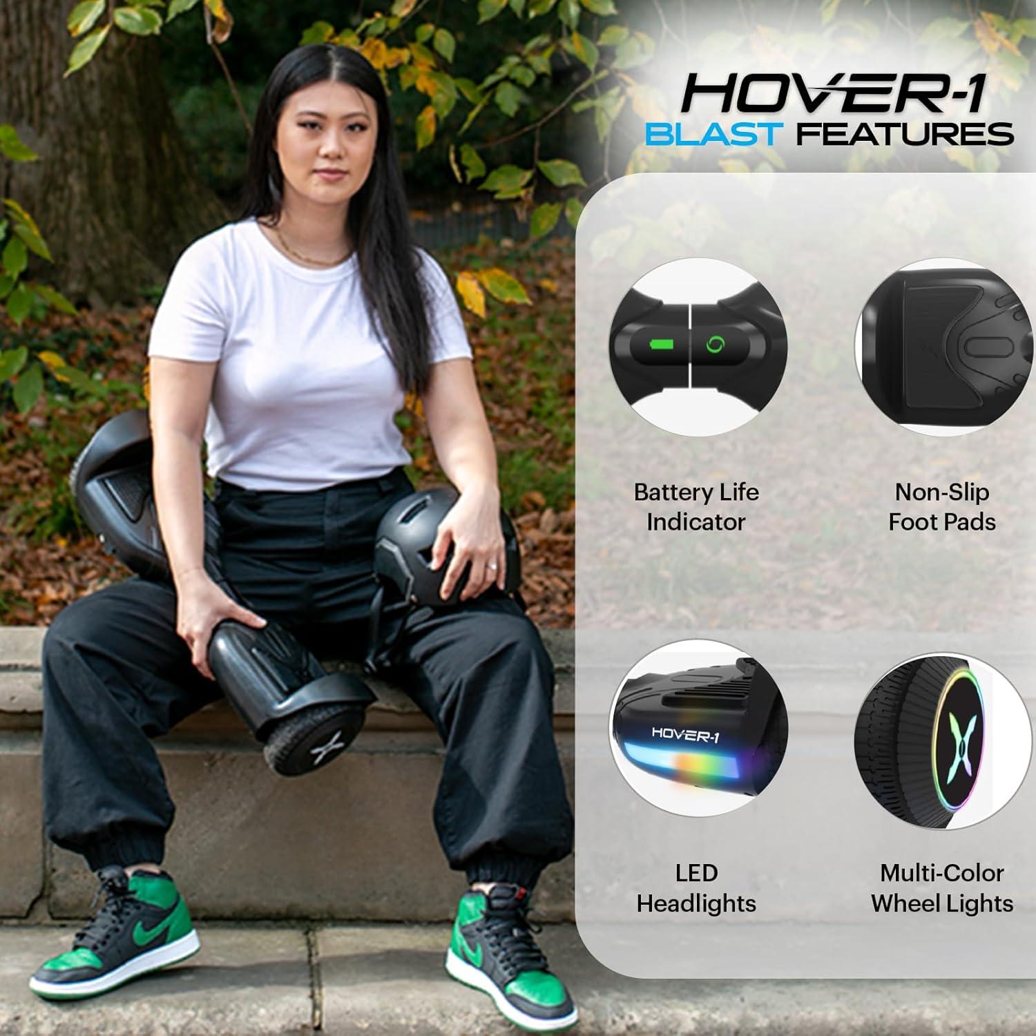 imageHover1 Blast Electric Self Balancing Scooter with 65 Tires Dual 160W Motors 7 mph Max Speed and 3 Miles Max RangePink