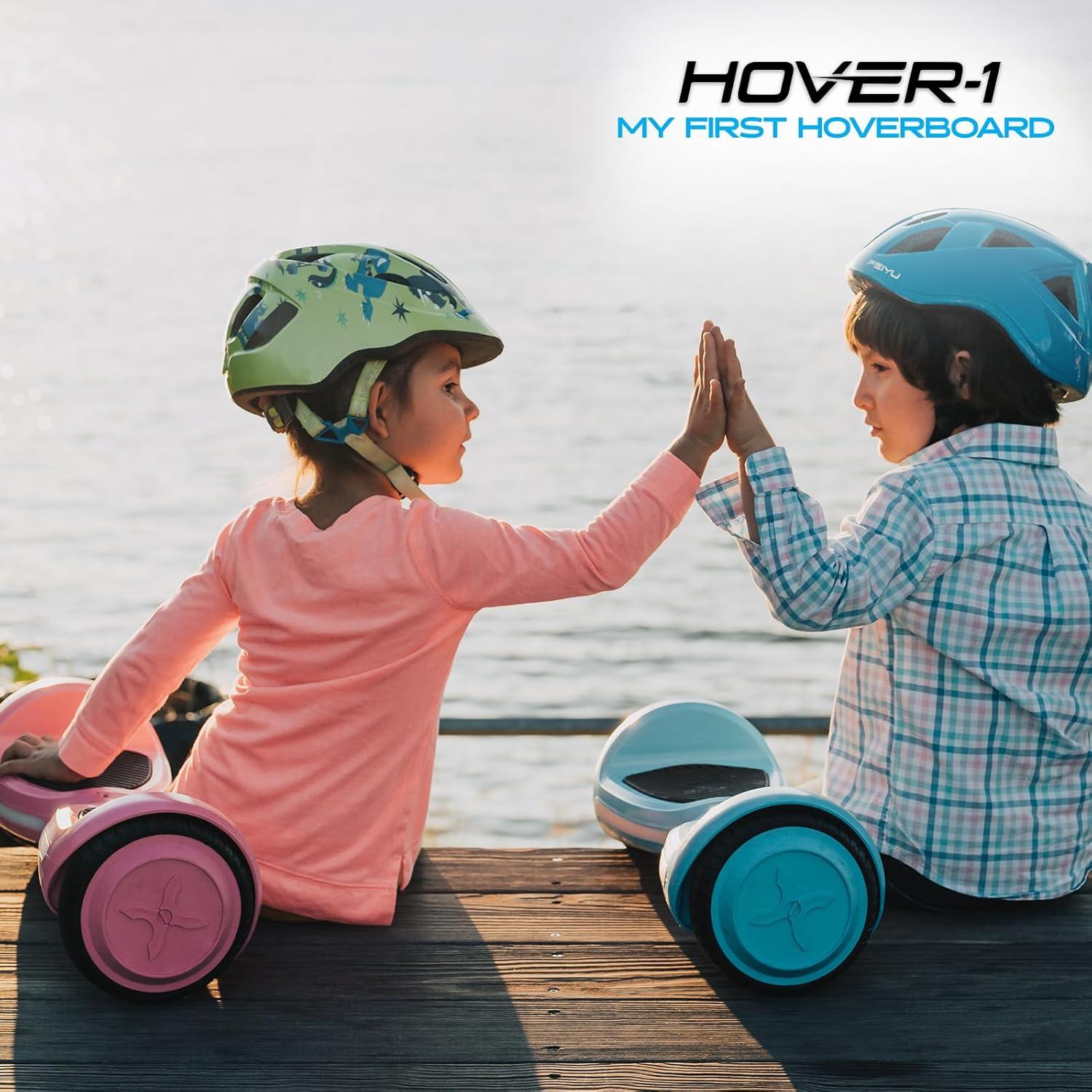 imageHover1 My First Self Balancing Scooter for Kids with 5 mph Max Speed Dual 150W Motors 63 Tires 3 Miles Max Range and LED Headlights