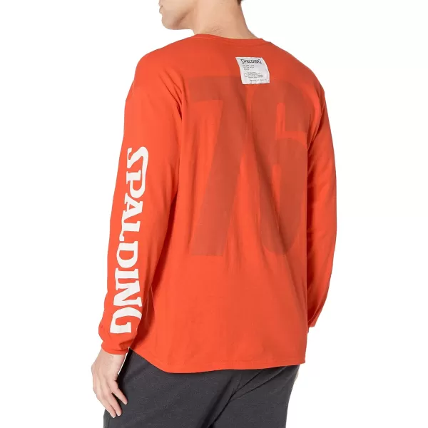 Spalding Brand Logo Crew Neck Cotton Fleece Sweatshirt