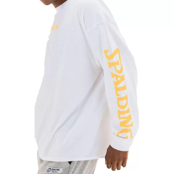 Spalding Brand Logo Crew Neck Cotton Fleece Sweatshirt