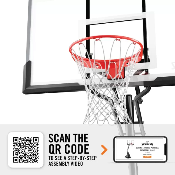 Spalding Ultimate Hybrid Portable Basketball Hoop