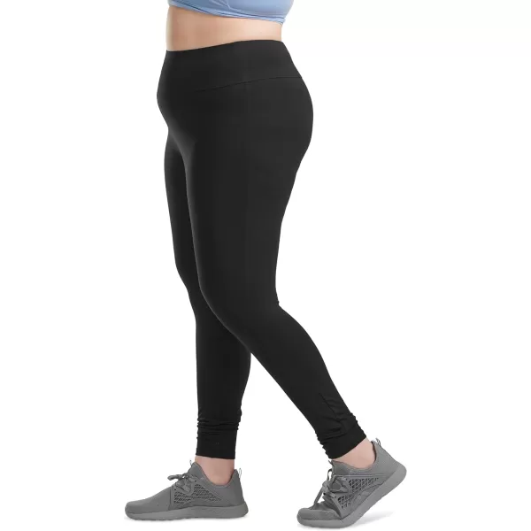 Spalding Women's Active Leggings - 2 Pack High Waisted Performance Stretch Yoga Workout Gym Leggings: Non See Through 