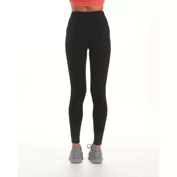 Spalding Women's Active Leggings - 2 Pack High Waisted Performance Stretch Yoga Workout Gym Leggings: Non See Through 