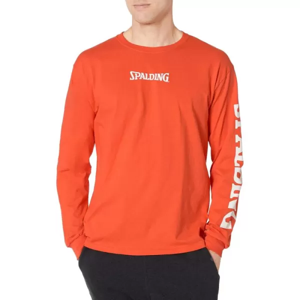 Spalding Brand Logo Crew Neck Cotton Fleece Sweatshirt