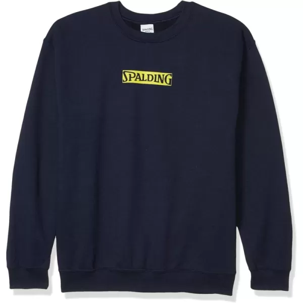 Spalding Brand Logo Crew Neck Cotton Fleece Sweatshirt